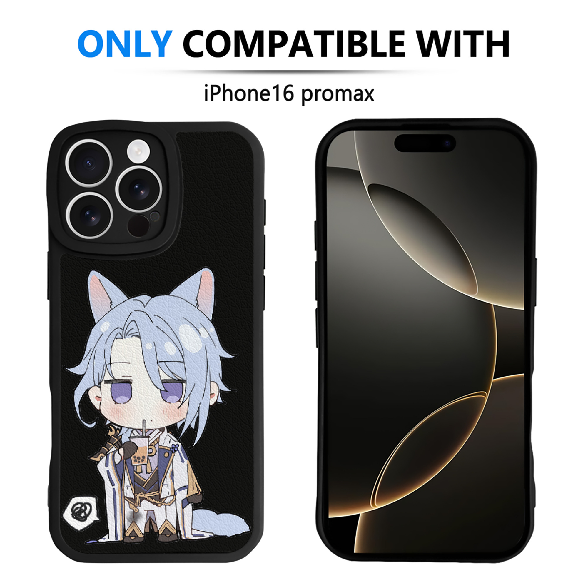 げんし神 神里綾人 かみさとあやと genshin Kamisato Ayato 【iPhone 16シリーズ対応】シリコンスマホケース（レザー調） 材質：シリコン